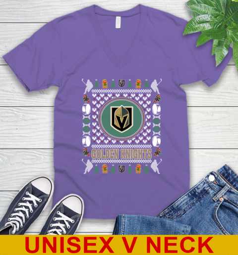 Vegas Golden Knights Merry Christmas NHL Hockey Loyal Fan V-Neck T-Shirt 8