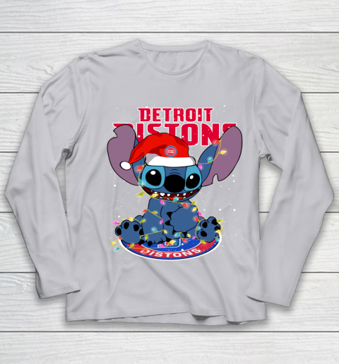 Detroit Pistons NBA noel stitch Basketball Christmas Youth Long Sleeve 3