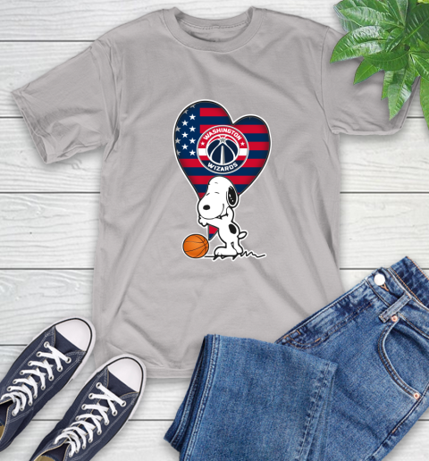 Washington Wizards NBA Basketball The Peanuts Movie Adorable Snoopy T-Shirt 12
