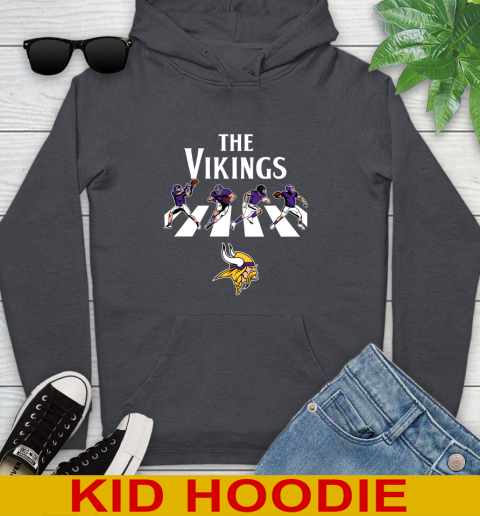 NFL Football Minnesota Vikings The Beatles Rock Band Shirt Youth Hoodie 9