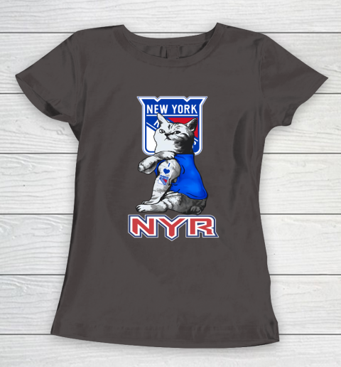 NHL My Cat Loves New York Rangers Hockey Women's T-Shirt 7