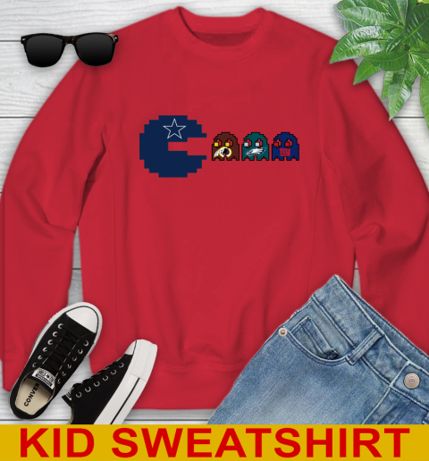 Dallas Cowboy NFL Football Pac Man Champion Youth Sweatshirt 8