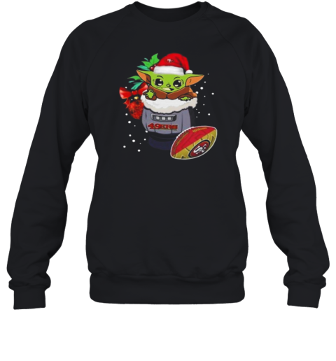 San Francisco 49ers Baby Yoda Merry Christmas 2024 Sweatshirt