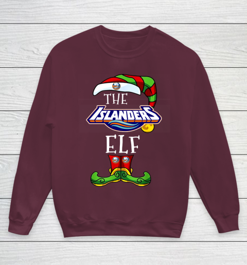 New York Islanders Christmas ELF Funny NHL Youth Sweatshirt 4
