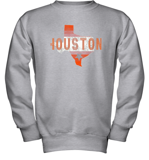 ws7w new houston retro baseball shirtvintage houston baseball youth sweatshirt 47 front sport grey