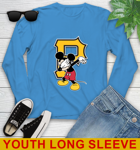 Pittsburgh Pirates MLB Baseball Dabbing Mickey Disney Sports Youth Long Sleeve 9 Pittsburgh Pirates MLB Baseball Dabbing Mickey Disney Sports Youth Long Sleeve - Image 9