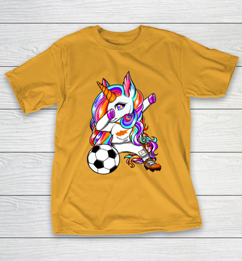 Dabbing Unicorn Cyprus Soccer Fans Jersey Cypriot Football T-Shirt 15