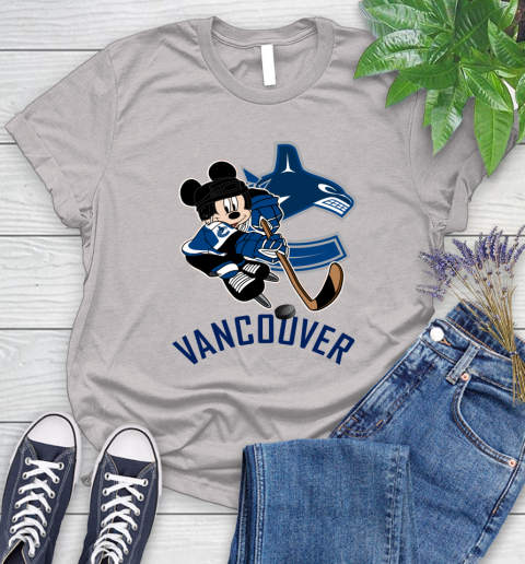 NHL Vancouver Canucks Mickey Mouse Disney Hockey T Shirt Women's T-Shirt 10