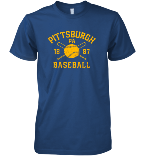 o1wz vintage pittsburgh baseball pennsylvania pirate retro gift premium guys tee 5 front royal