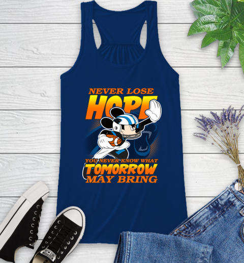 Carolina Panthers NFL Football Mickey Disney Never Lose Hope Racerback Tank 8