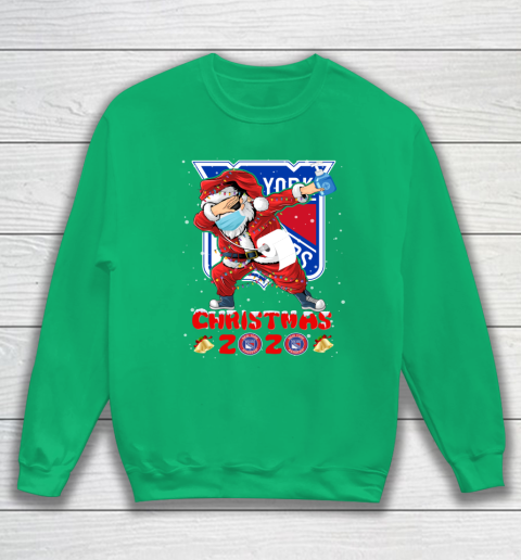 New York Rangers Funny Santa Claus Dabbing Christmas 2020 NHL Sweatshirt 5