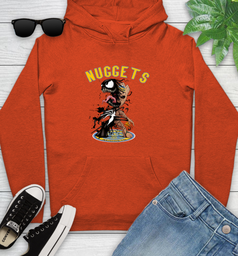 NBA Denver Nuggets Basketball Venom Groot Guardians Of The Galaxy Youth Hoodie 5
