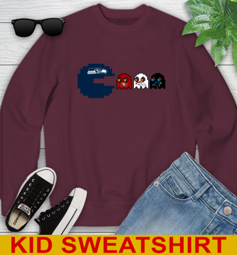 Seattle Seahawks NFL Football Pac Man Champion Youth Sweatshirt 5