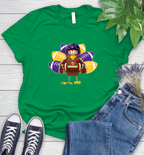 Minnesota Vikings Turkey Thanksgiving Day Women's T-Shirt 6