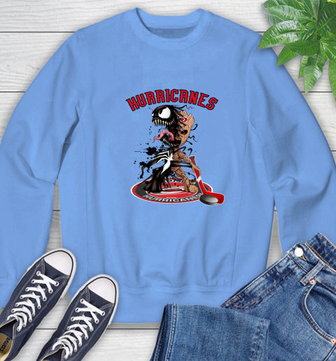 NHL Carolina Hurricanes Hockey Venom Groot Guardians Of The Galaxy Sweatshirt 11