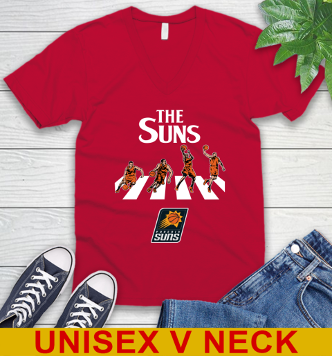 NBA Basketball Phoenix Suns The Beatles Rock Band Shirt V-Neck T-Shirt - Image 7