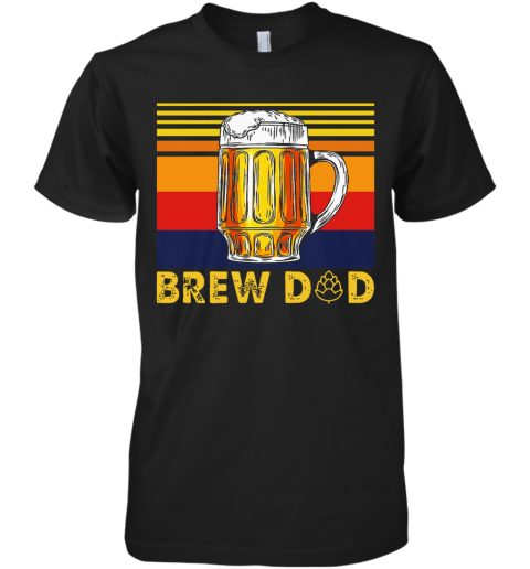Beer Brew Dad Vintage Best Black Premium Men's T-Shirt