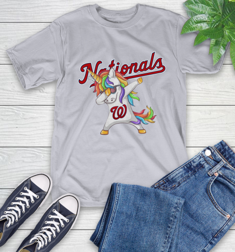 Washington Nationals MLB Baseball Funny Unicorn Dabbing Sports T-Shirt 6