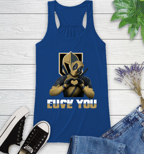 NHL Vegas Golden Knights Deadpool Love You Fuck You Hockey Sports Racerback Tank 8