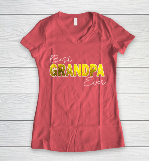GrandFather Gift Shirt Mens Best Grandpa Ever, Grand Dad Love T Shirt Women's V-Neck T-Shirt | Tee For Sports