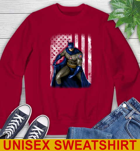 Chicago Cubs MLB Baseball Batman DC American Flag Shirt Sweatshirt 9