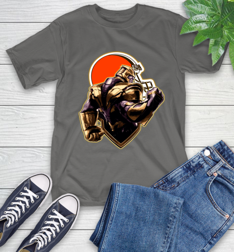 NFL Thanos Avengers Endgame Football Sports Cleveland Browns T-Shirt 9