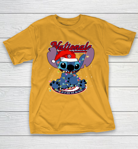Washington Nationals MLB noel stitch Baseball Christmas T-Shirt 2