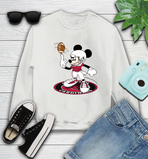 NFL Football Arizona Cardinals Cheerful Mickey Disney Shirt fish pond Sweatshirt 5
