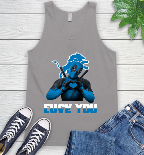 NHL Detroit Lions Deadpool Love You Fuck You Football Sports Tank Top 3