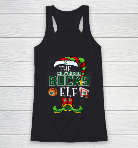 Milwaukee Bucks Christmas ELF Funny NBA Racerback Tank