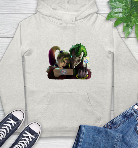 Philadelphia 76ers NBA Basketball Joker Harley Quinn Suicide Squad Hoodie 12