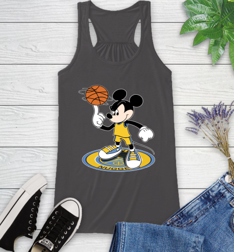 NBA Basketball Denver Nuggets Cheerful Mickey Disney Shirt Racerback Tank 12