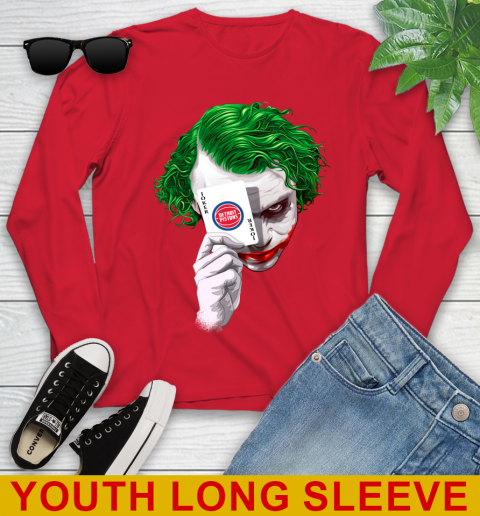 Detroit Pistons NBA Basketball Joker Card Shirt Youth Long Sleeve 11