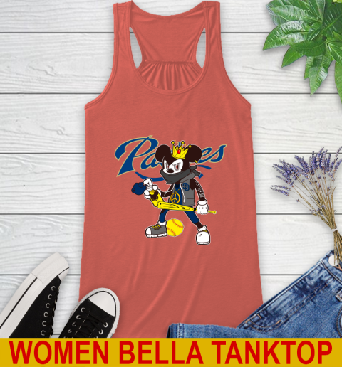 San Diego Padres MLB Baseball Mickey Peace Sign Sports Racerback Tank 4