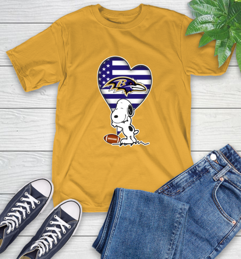 Baltimore Ravens NFL Football The Peanuts Movie Adorable Snoopy T-Shirt 3