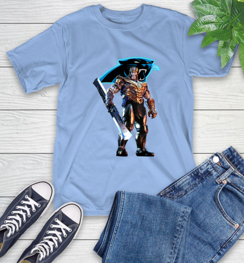 NFL Thanos Gauntlet Avengers Endgame Football Carolina Panthers T-Shirt 11