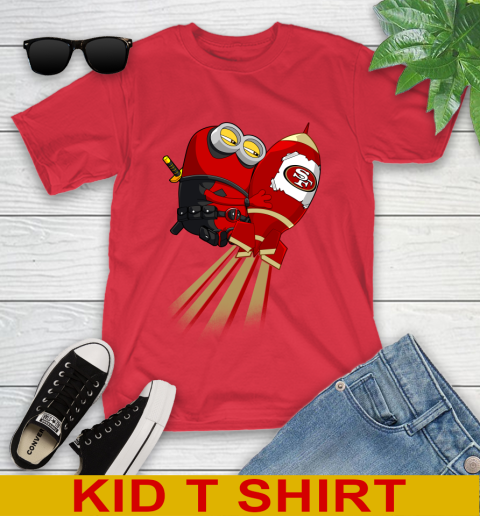 NFL Football San Francisco 49ers Deadpool Minion Marvel Shirt Youth T-Shirt 11