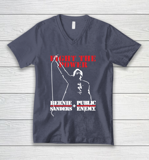 Fight The Power Bernie Sanders Public Enemy V-Neck T-Shirt 7