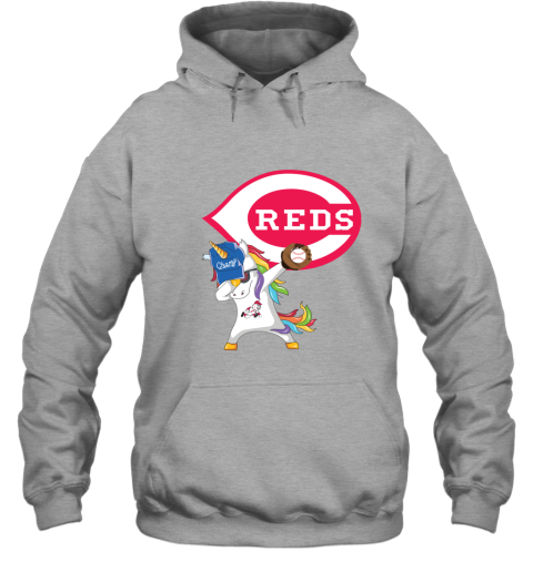 Hip Hop Dabbing Unicorn Flippin Love Cincinnati Reds Hoodie