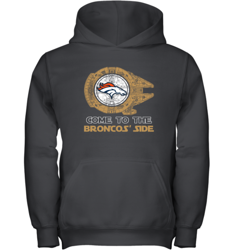 Broncos Football Hoodie Grey/ Black Hoodie Sports Fan Gear 