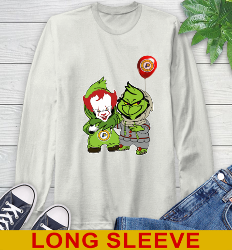 Indiana Pacers Baby Pennywise Grinch Christmas NBA Basketball Long Sleeve T-Shirt 12