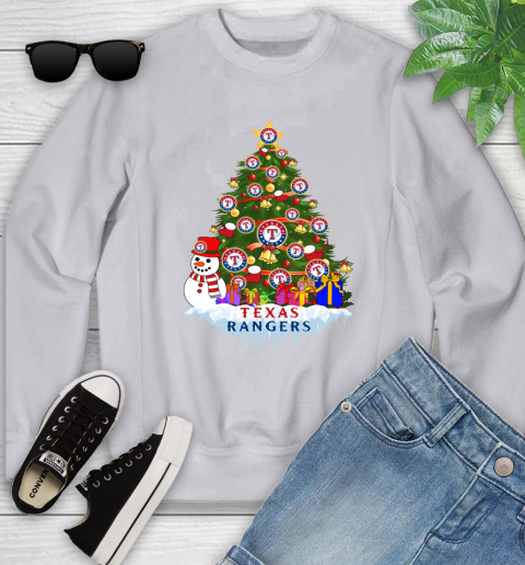 Texas Rangers Merry Christmas MLB Baseball Sports Youth Sweatshirt 4