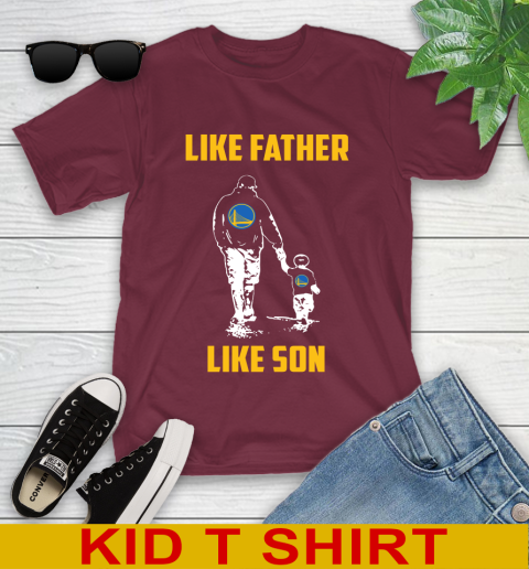 Golden State Warriors NBA Basketball Like Father Like Son Sports Youth T-Shirt 5