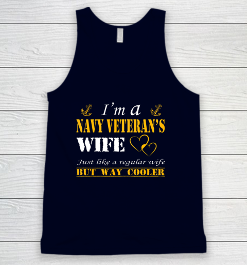 Womens I am a Navy veterans wife t shirt Navy veteran Tank Top 2