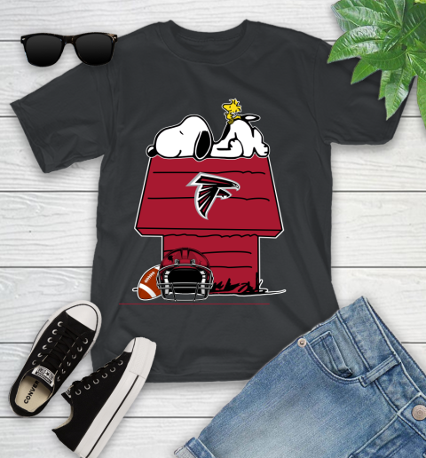 Atlanta Falcons NFL Football Snoopy Woodstock The Peanuts Movie Youth T-Shirt 2
