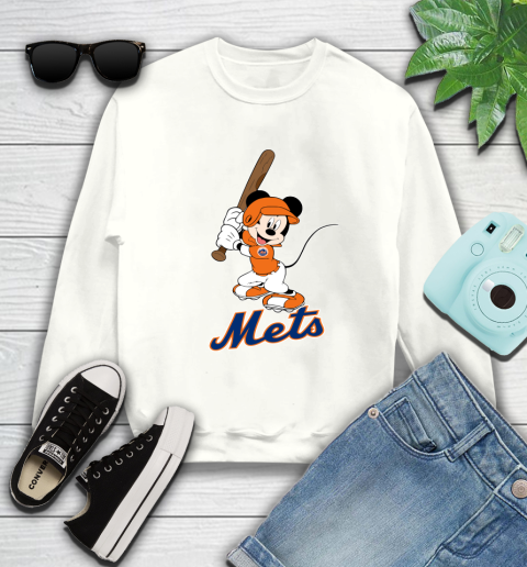MLB Baseball New York Mets Cheerful Mickey Mouse Shirt Sweatshirt 2