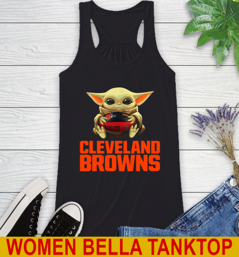 NFL Football Cleveland Browns Baby Yoda Star Wars Shirt Racerback Tank 2