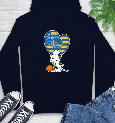 Golden State Warriors NBA Basketball The Peanuts Movie Adorable Snoopy Hoodie 4
