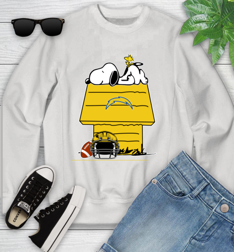 Los Angeles Chargers NFL Football Snoopy Woodstock The Peanuts Movie Youth Sweatshirt