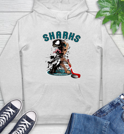 NHL San Jose Sharks Hockey Venom Groot Guardians Of The Galaxy Hoodie